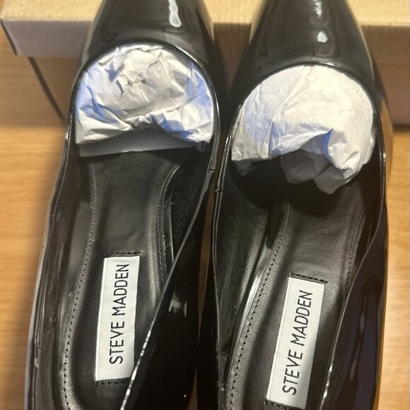 Steve Madden Daisy Black Patent Heels - Picture 7 of 8